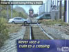 How to avoid being hit by a train